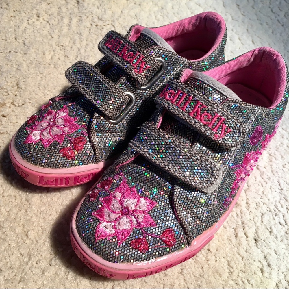 Lelli Kelly Sz 10, Silver Sneakers Back to School